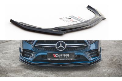 Накладка сплиттер на передний бампер на Mercedes A W177 A35 AMG